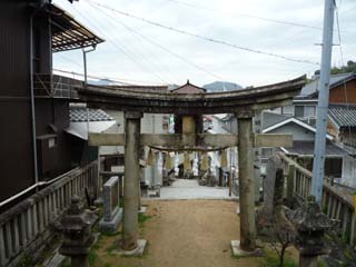 来福神社の参道からの眺め